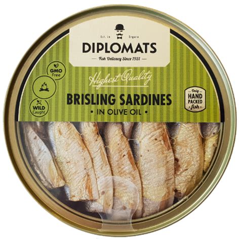 Diplomats Brisling Sardines In Olive Oil 160g Prices - FoodMe