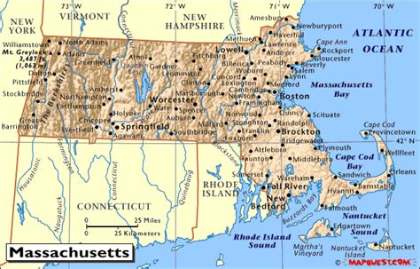 Map Of Massachusetts Coastline | Coastal Map World