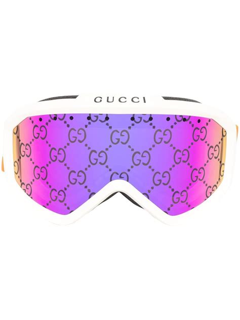 Gucci Ssima Mirrored Mask Injection Ski Goggles In Ivory | ModeSens