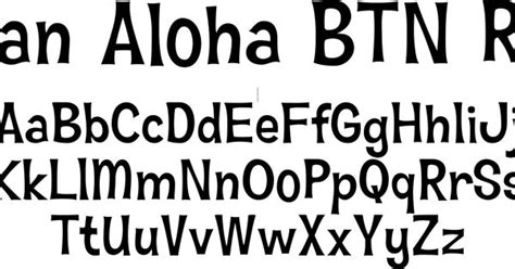 Hawaiian Aloha BTN Regular Font by Breaking The Norm : Font Bros ...