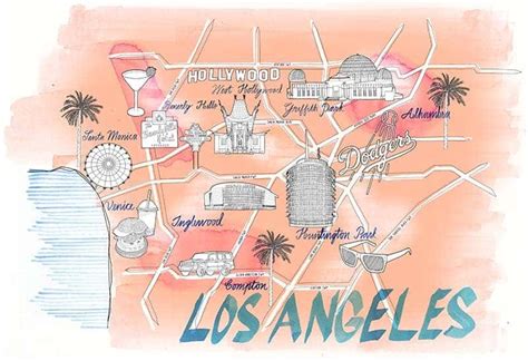 Los Angeles City Map Drawing