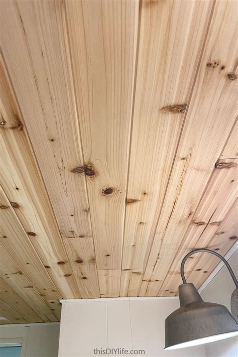 Tongue and groove cedar ceiling planks how to install this simple ...