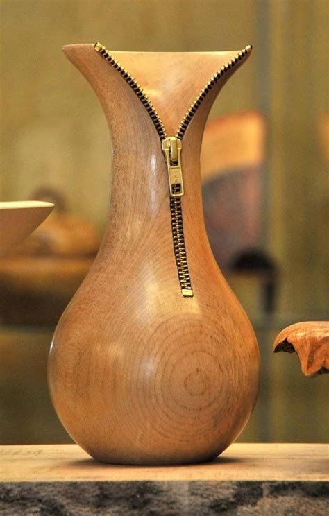 I Wish I Could Of Found A Viable Link To This Cook Wooden Vase?Work Of Art