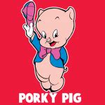 How to Draw Porky Pig from Looney Tunes with Easy Step by Step Drawing ...