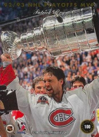 Patrick Roy 1993 Stanley Cup Champion | HockeyGods