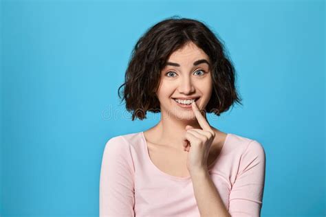 Impressed Woman with Unexpected Reaction Gesturing Stock Image - Image of model, person: 214643375