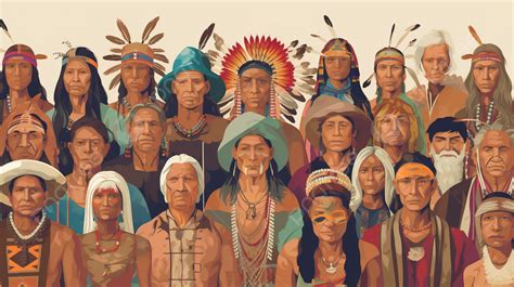 Some Indigenous Native People In An Illustration Background, Picture Of Indigenous People ...