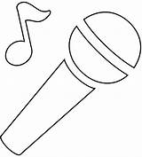 Microphone Emoji coloring Page  ColouringPages sketch template