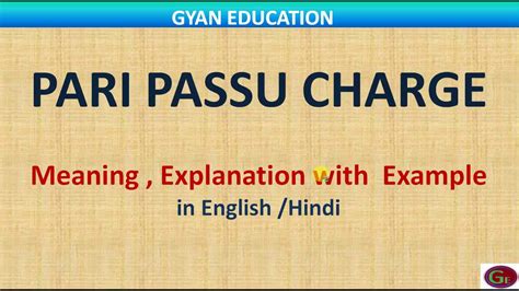 What is Pari Passu Charge, understand with example - YouTube