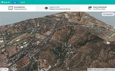 Maps 3D: aplicación web para crear tus Mapas 3D y compartirlos