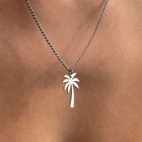 Palm Tree Necklace - Etsy