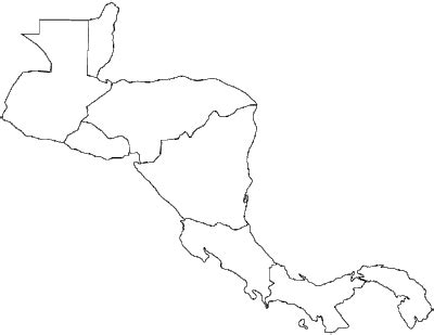 Blank Map of Central America