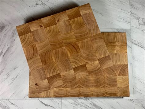 End Grain Cutting Board - Hevea Wood – Wilkerson Handmade