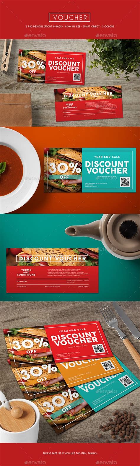 Voucher Card | Voucher design, Food graphic design, Coupon design