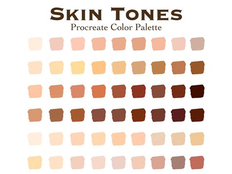 Skin Tones Procreate Color Palette | Etsy