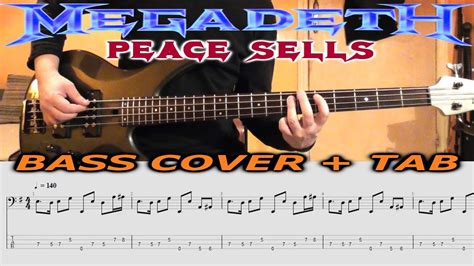 Peace Sells BASS COVER with TAB | MEGADETH | TUTORIAL | LESSON | PLAY ALONG - YouTube