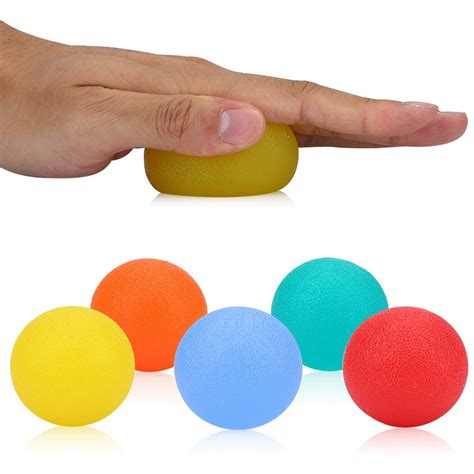 Yosoo Finger Exercise Balls Silicone Grip Balls Massage Therapy Hand ...