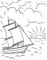 Sailboat coloring Pages sketch template