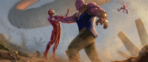 Thanos Iron Man Avengers Infinity War 2018 Artwork Wallpaper,HD Movies Wallpapers,4k Wallpapers ...
