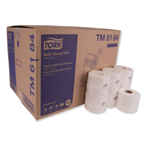 Tork Advanced Toilet Paper, Septic Safe, 2-Ply, White, 550 Sheets/Roll, 80 Rolls/Carton ...