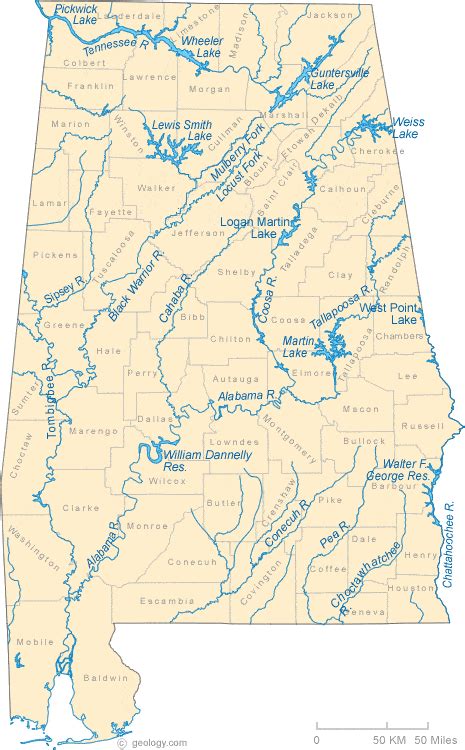 Map of Alabama