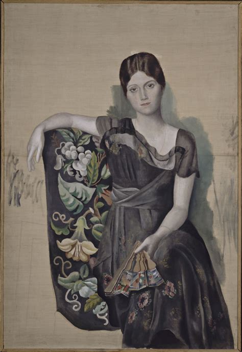 File:Pablo Picasso, 1917-18, Portrait d'Olga dans un fauteuil (Olga in an Armchair), oil on ...