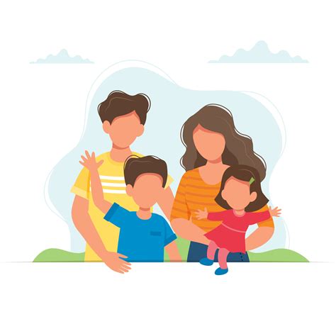 Happy family with kids design 1225274 Vector Art at Vecteezy