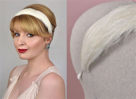 Bridal Ivory Feather Headband