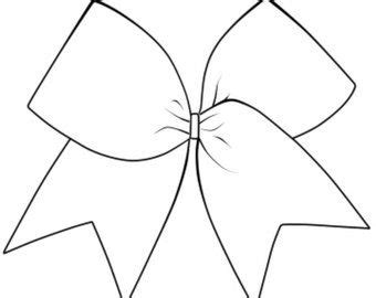 Cheer Bow Outline Drawing Sketch Coloring Page | Cheer bows, Cheer ...