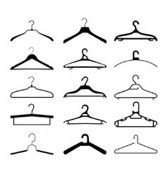 Silhouette vintage clothes hanger Royalty Free Vector Image