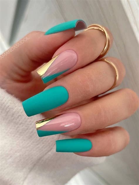 Turquoise & Teal Nails: 60+ Stunning Designs and Colors | Turquoise nails, Nail designs, Teal nails