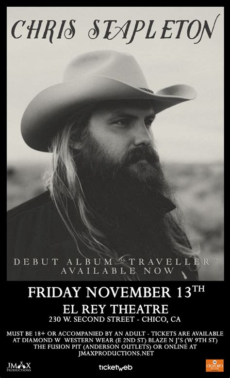 Tickets for Chris Stapleton, The Walcotts | TicketWeb - El Rey Theatre in Chico, US