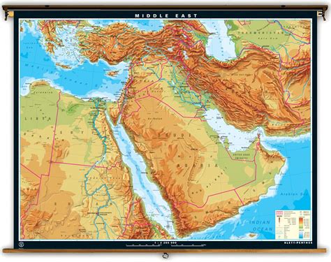 Middle East Topo Map | Classroom Map