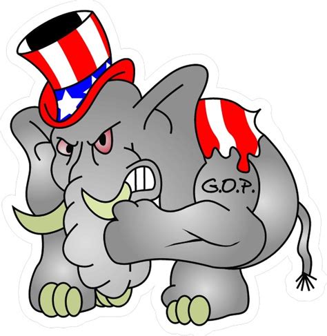 REPUBLICAN ELEPHANT GOP DECAL / STICKER 02