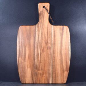 AMPSEVEN Large Acacia Wood Cutting Board with Handle - Wooden Chopping ...