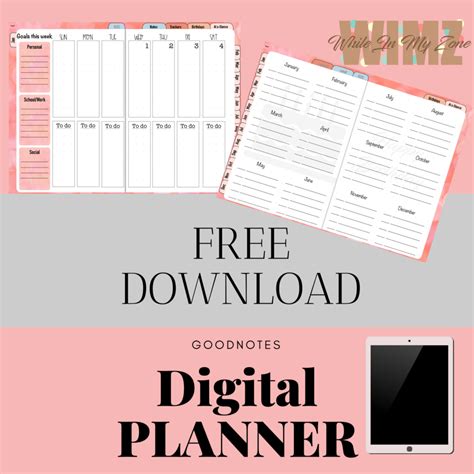 Free Digital Planner Goodnotes 2024 Pdf - Printable Templates Protal