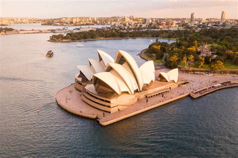 Aerial view of the Sydney Opera House, Sydney, New South Wales ...