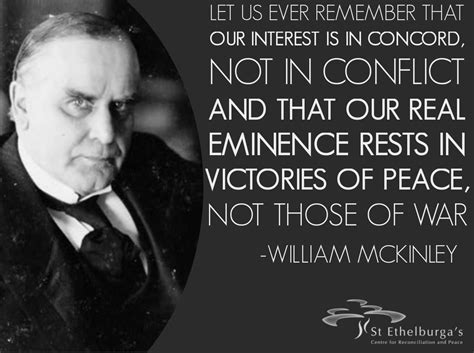 William McKinley, 25th president of the USA on victories of peace ...