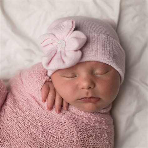 Baby Pink (or White) Sparkles Newborn Girl Hospital Hat Infant Hat ...