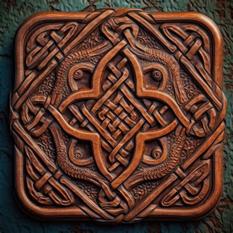 Premium AI Image | celtic ornate ornament leather decor cross ...