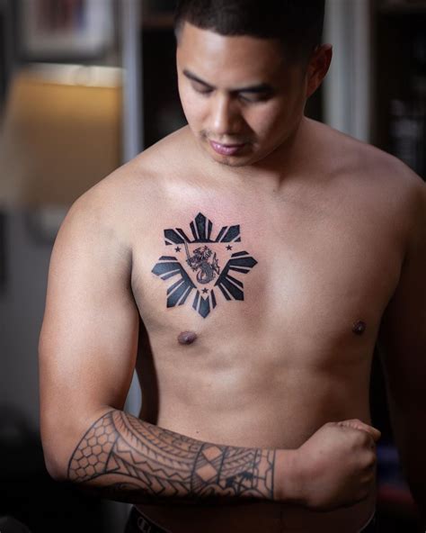 Philippine Sun Tattoo - Filipino Tribal Sun Flag Temporary Tattoo Sticker Ohmytat : Maybe you ...