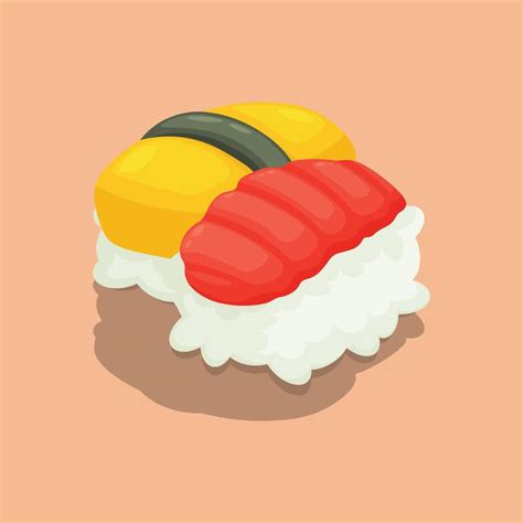 Sushi Japan Food. Design with cartoon style. 15547373 Vector Art at Vecteezy