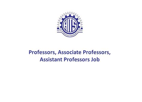 Recruitment for for Professors, Associate Professors, Assistant Professors at Holy Mary ...