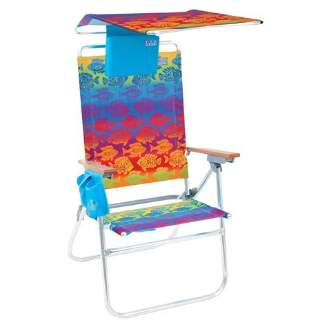 RIO Hi Boy Beach Chair with Shade Canopy (UPF 50+) – Aluminum Frame ...