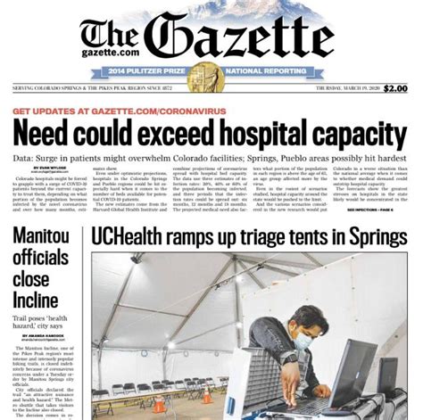 Read the Gazette E-Edition for Thursday, March 19, 2020 | Colorado ...