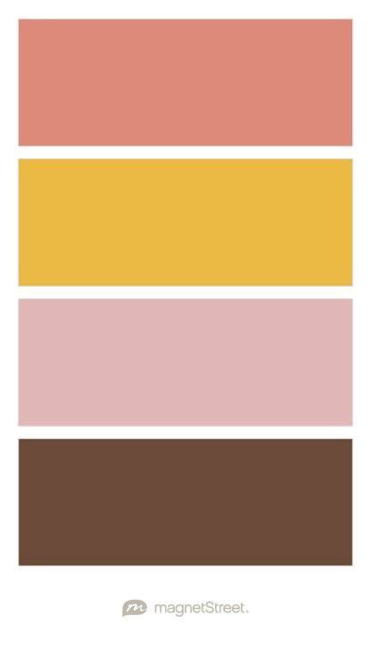 Terracotta, Honey, Custom Pink, and Java Bean Wedding Color Palette - custom color palette ...
