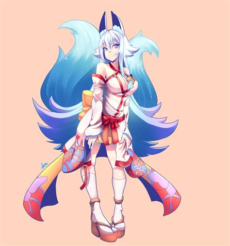 Kitsune the Fox Yokai by AzureBladeXIII on DeviantArt