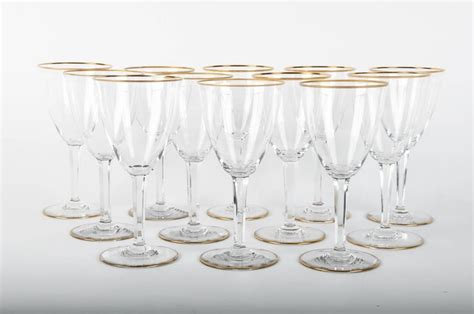 Vintage Baccarat Crystal Set of 18 Wine or Water Glasses For Sale at 1stDibs