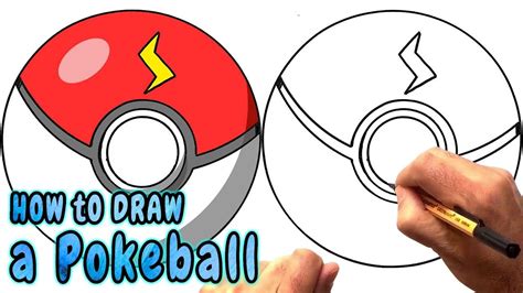 How to Draw a Pokeball from Pokemon Go - Pikachu Ball (NARRATED ...