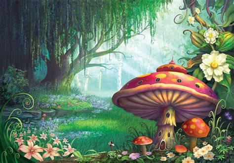 whimsical forest painting - Google Search | Enchanted forest mural ...